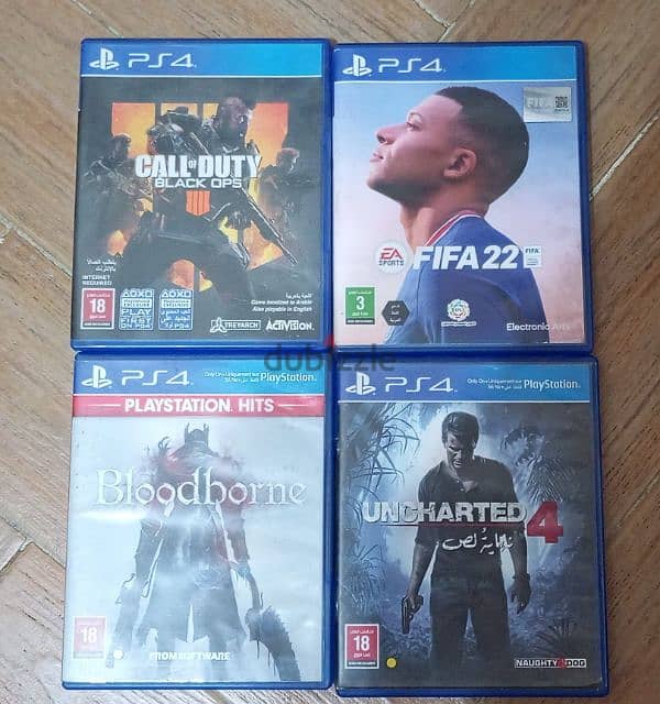 العاب ps4 اصليه للبيع بحاله ممتازه وبالعلب الاصليه 0