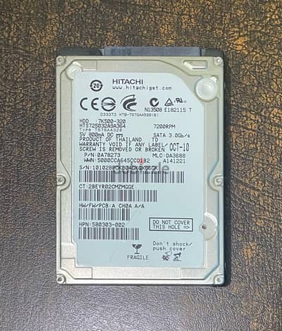 laptop hard disk hdd 320 gb ( hitachi )