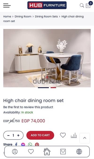 Dining table set from Hub furniture