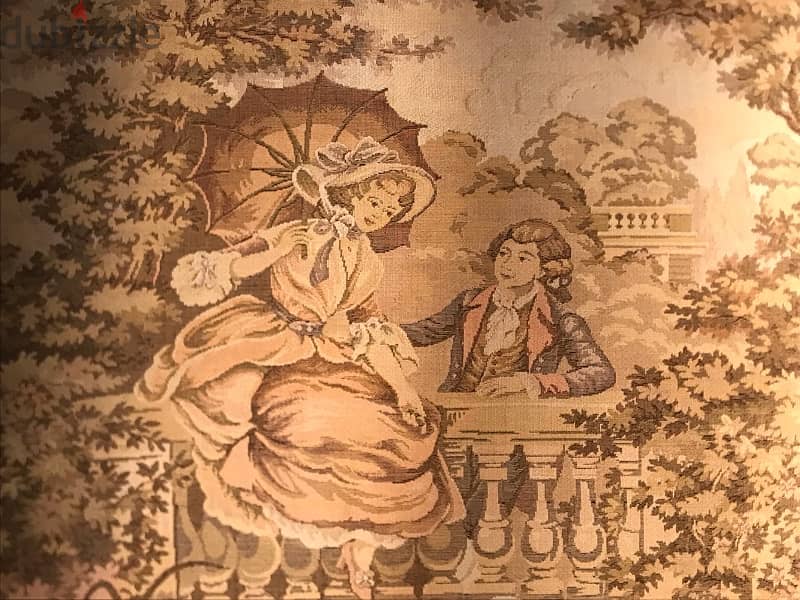 Antique vintage french tapestry 5