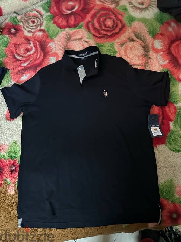 U. S. Polo Assn. Men's Interlock Polo Shirt Black 1