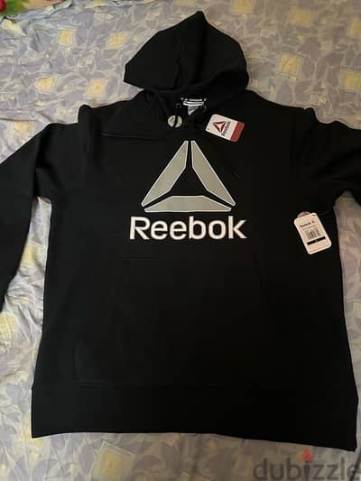 Original Reebok Delta Fleece Hoody Black - Large