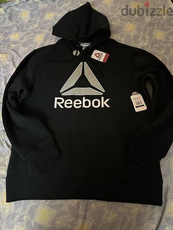 Original Reebok Delta Fleece Hoody Black - Large 2