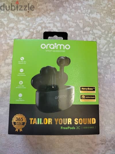 سماعه oraimo Free pods 3c بجميع مشتملاتها