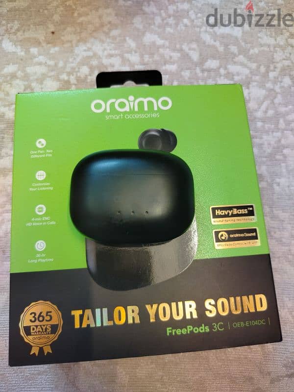 سماعه oraimo Free pods 3c بجميع مشتملاتها 1