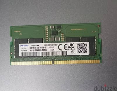 8 GB DDR5 LAPTOP Ram Samsung - 4800mhz