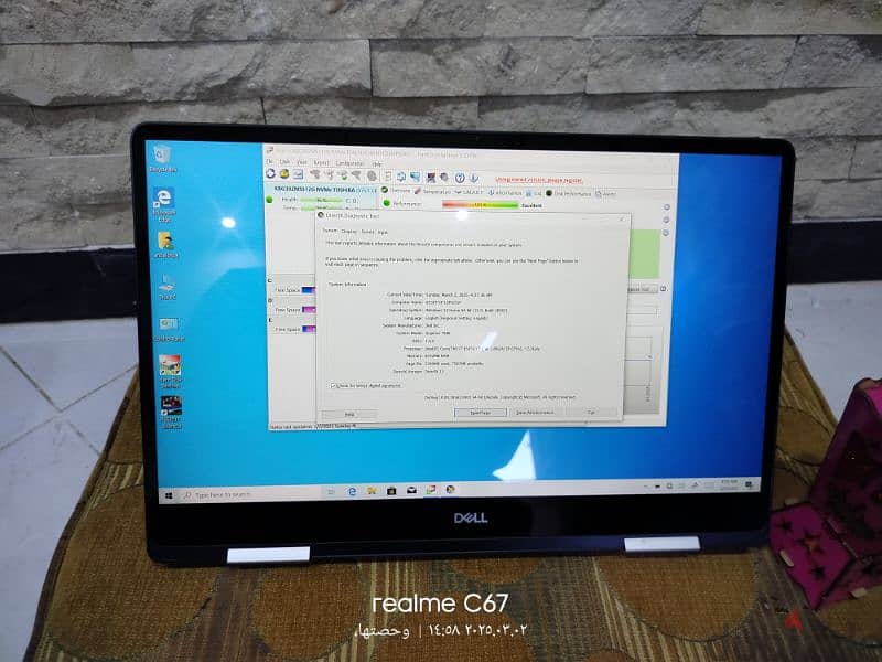تابلت ولاب توب 2in1 dell Core i7 8th touch x360 3