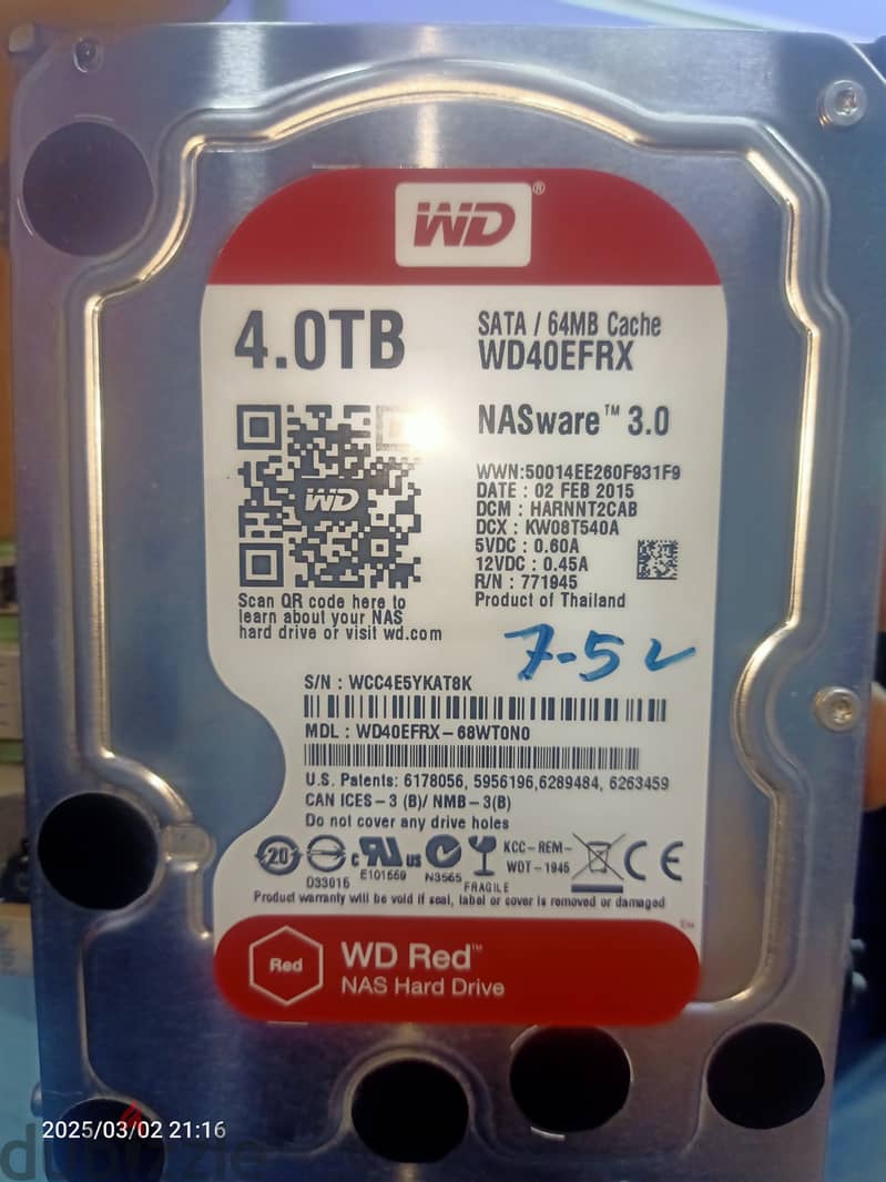 Western digital 4 tera red 0