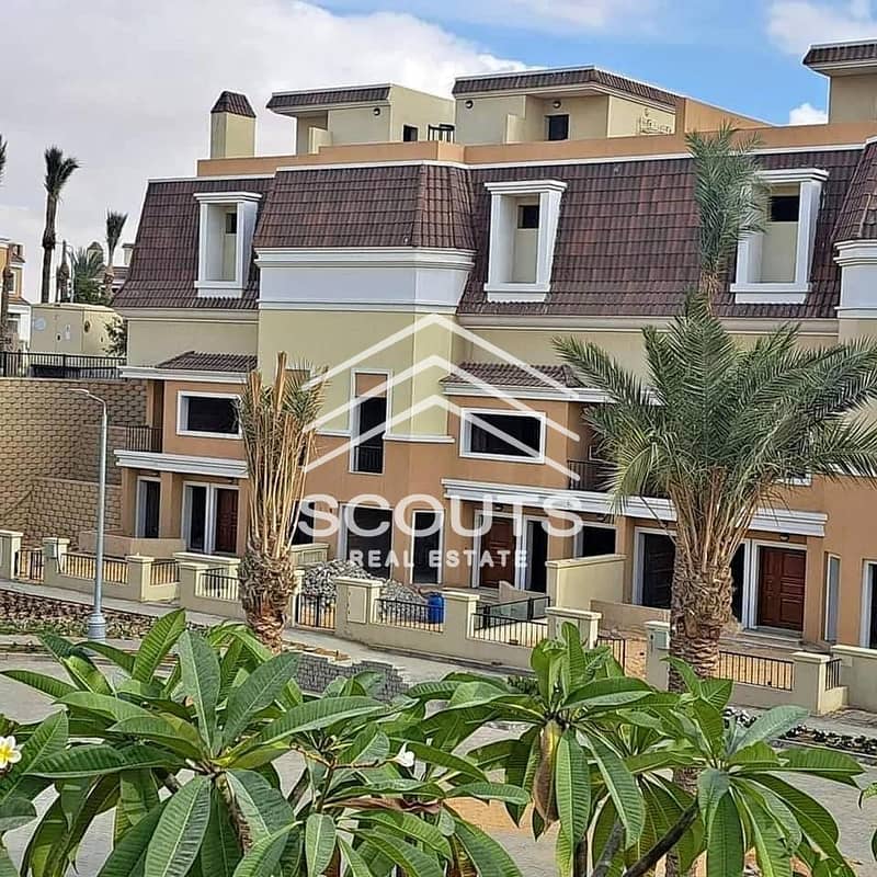 40% discount and installments over 5 years, villa for sale in Sarai  next to Madinaty, or contract without down payment and installments over 5years 0