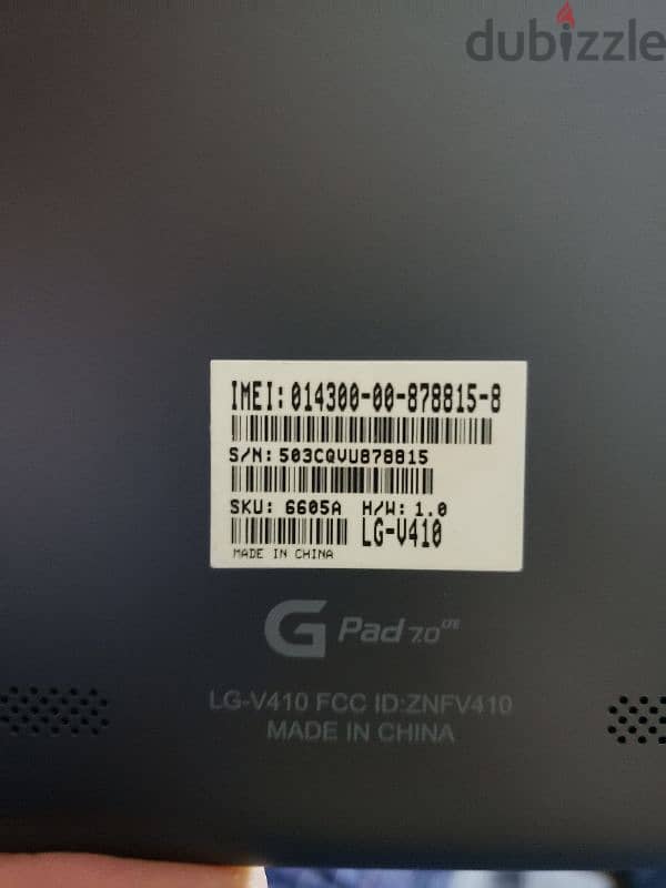 للبيع تابلت LG 3