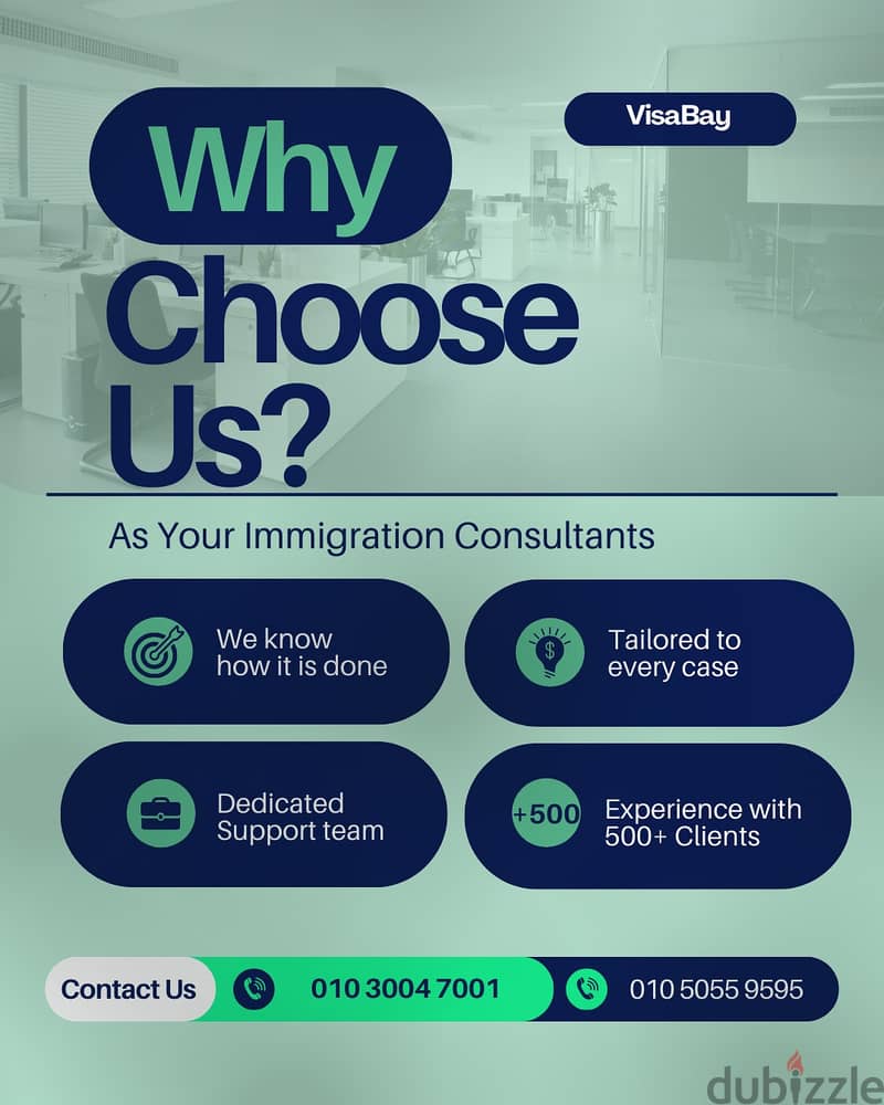 VISA & IMMIGRATION CONSULTANCY مكتب لاستشارات  الهجرة ة التاشيرات 8