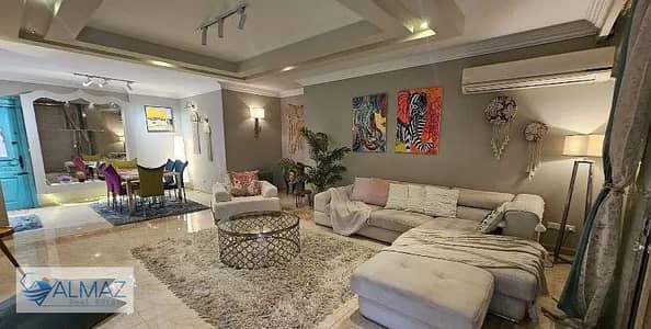 Furnished apartment with garden for rent in Al Rehab group 94