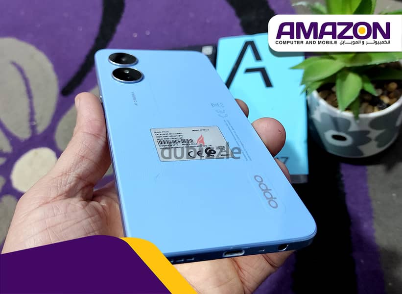 موبايل Oppo A17 بحالة محترمة بالكرتونة والشاحن 3