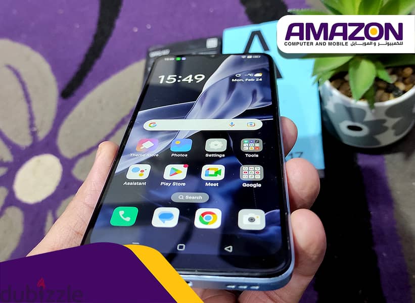 موبايل Oppo A17 بحالة محترمة بالكرتونة والشاحن 4