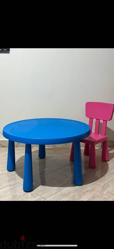 IKEA table and chair