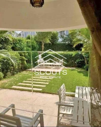 Ground floor with garden apartment for sale in sarai new cairo (165meters+ 95meters garden) prime location front of madinaty