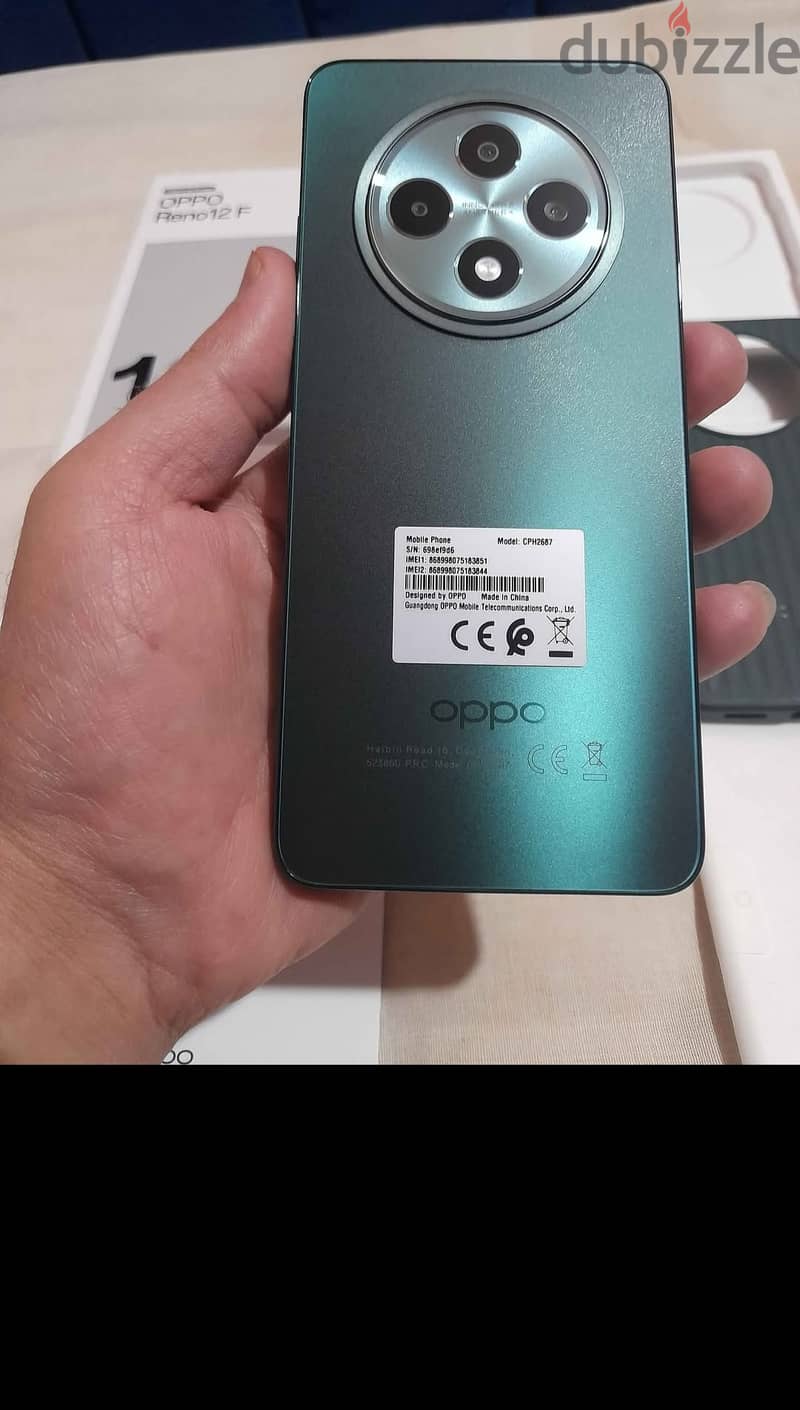 Oppo Reno 12f 4G  بكل مشتملاته الاصليه لسه ف الضمان ضمان محلي بدون ضري 3