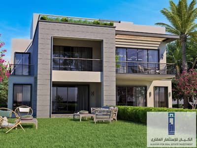 Luxury villa with a down payment of 595 thousand and 10-year installments at the best price in the Fifth Settlement in front of Mountain View