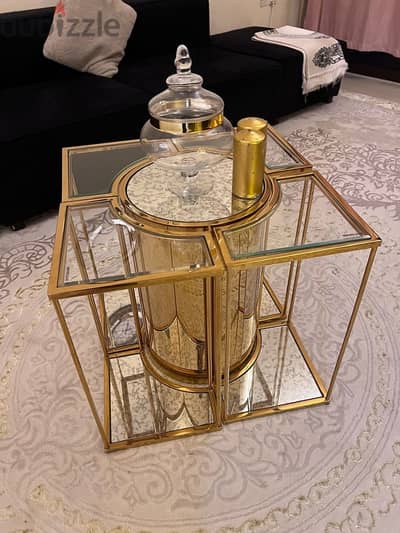 Golden tea table