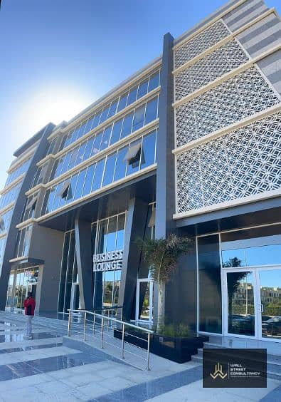 Administrative office in front of the American University, directly finished with air conditioners