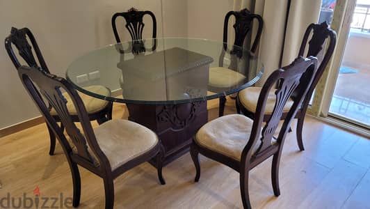 American Furniture full dining set + niche Beech wood