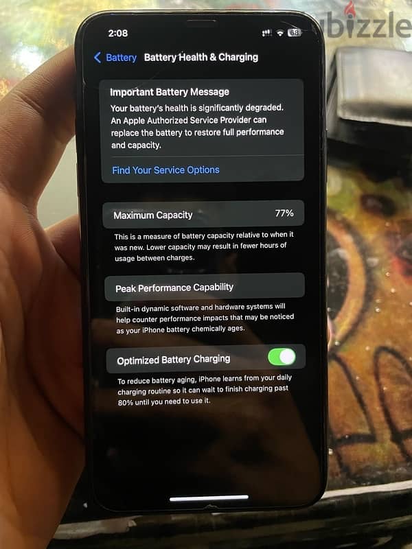 ايفون 11 pro max بطاريه 77% 4
