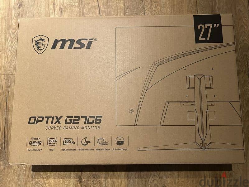 MSI Optix G27C5 GAMING MONITOR 27inch - 165 Hz - 1ms - VA - FHD 6