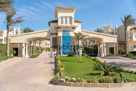 chalet for immediate delivery for sale 120m 3 bedrooms BLUE BLUE  Ain sukhna Sea view with roof