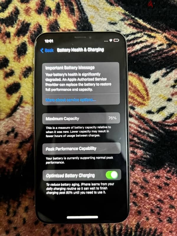 iPhone X 256giga battery level 76% 3