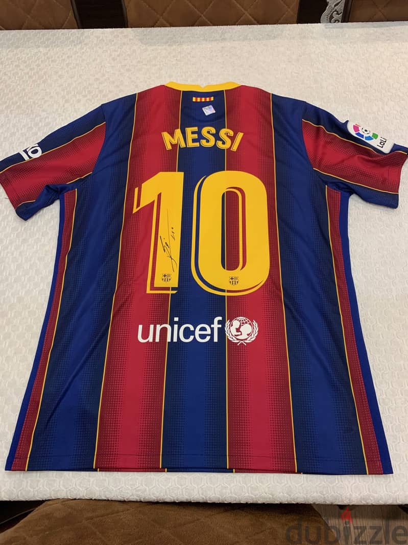 Lionel Messi Official UEFA Champions League Official Back Signed 1