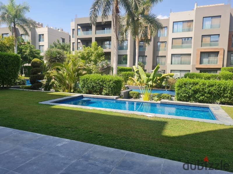 Apartment With Private Swimming Pool For Rent ( Fully furnished ) in Silver Palm Compound Beside Water Way ( New Cairo - Fifth Settlement ) 0