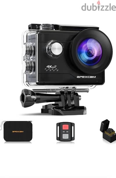 Apexcam Action Camera 4K Sports Camera 20MP 40M 170°Wide-Angle WiFi