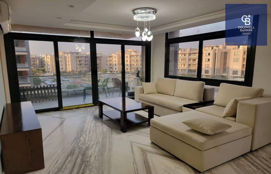 Apartment Very Prime Location Fully Furnished For Rent At Azad Compound New Cairo                  . 0