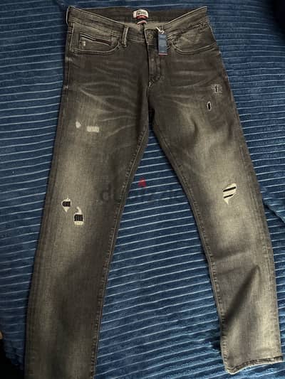 new original tommy hilfiger grey jeans 32