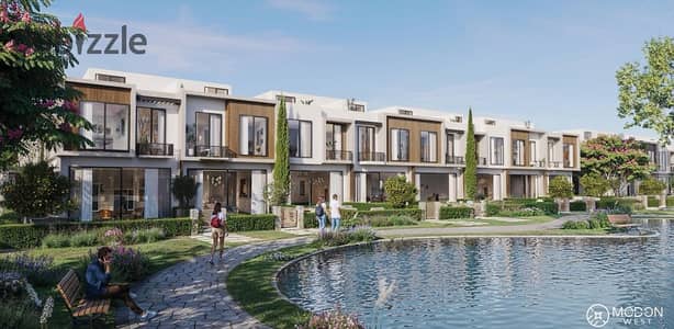 Installments over 8 years, twin villa with lagoon view in Sheikh Zayed, next to Palm Hills, Eastern Expansions