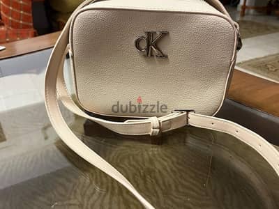 Calvin klein beige cross-body bag