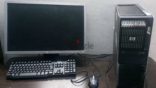 كيسه Hp Work Station Z600 ب كارت شاشه خارجي وشاشه Hp 24 بوصه