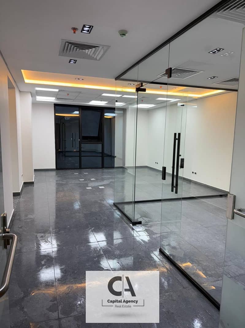 Administrative office for rent, 135 sqm, very special price in Hyde Park - finished with air conditioners - air conditioning with air conditioning 0