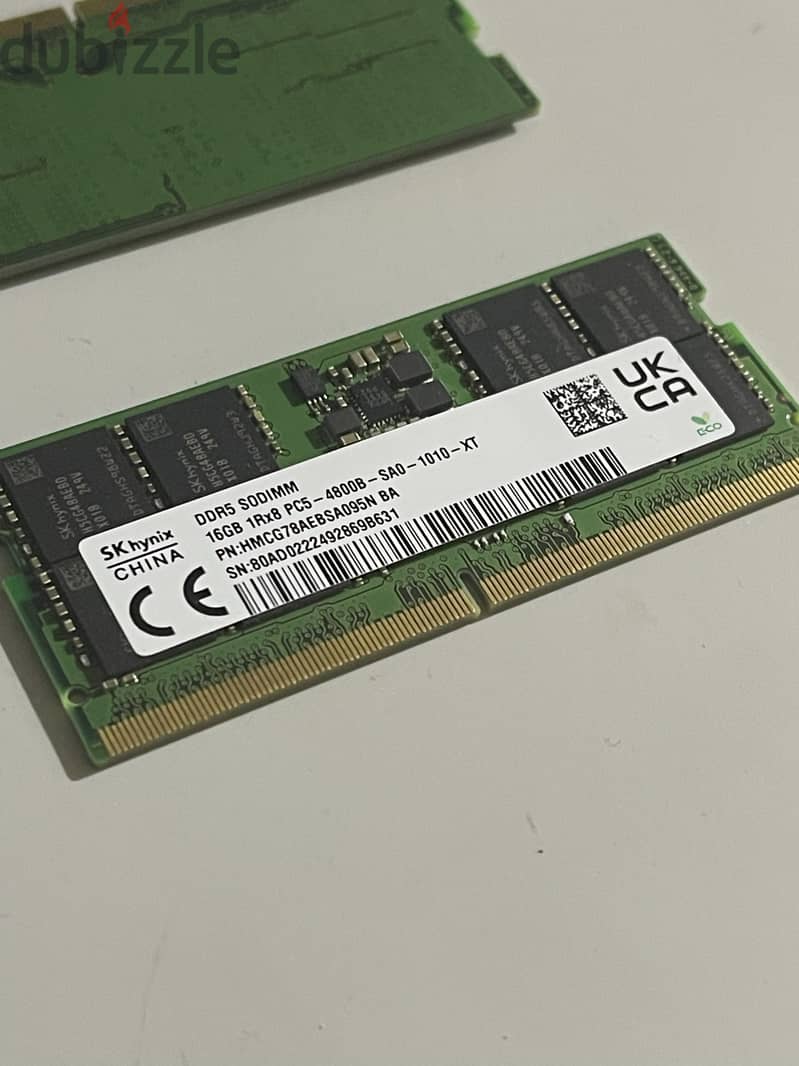 رامات لاب توب DDR5 للبيع – 16GB x 2 total 32 GB –  4800MHz laptop ram 1