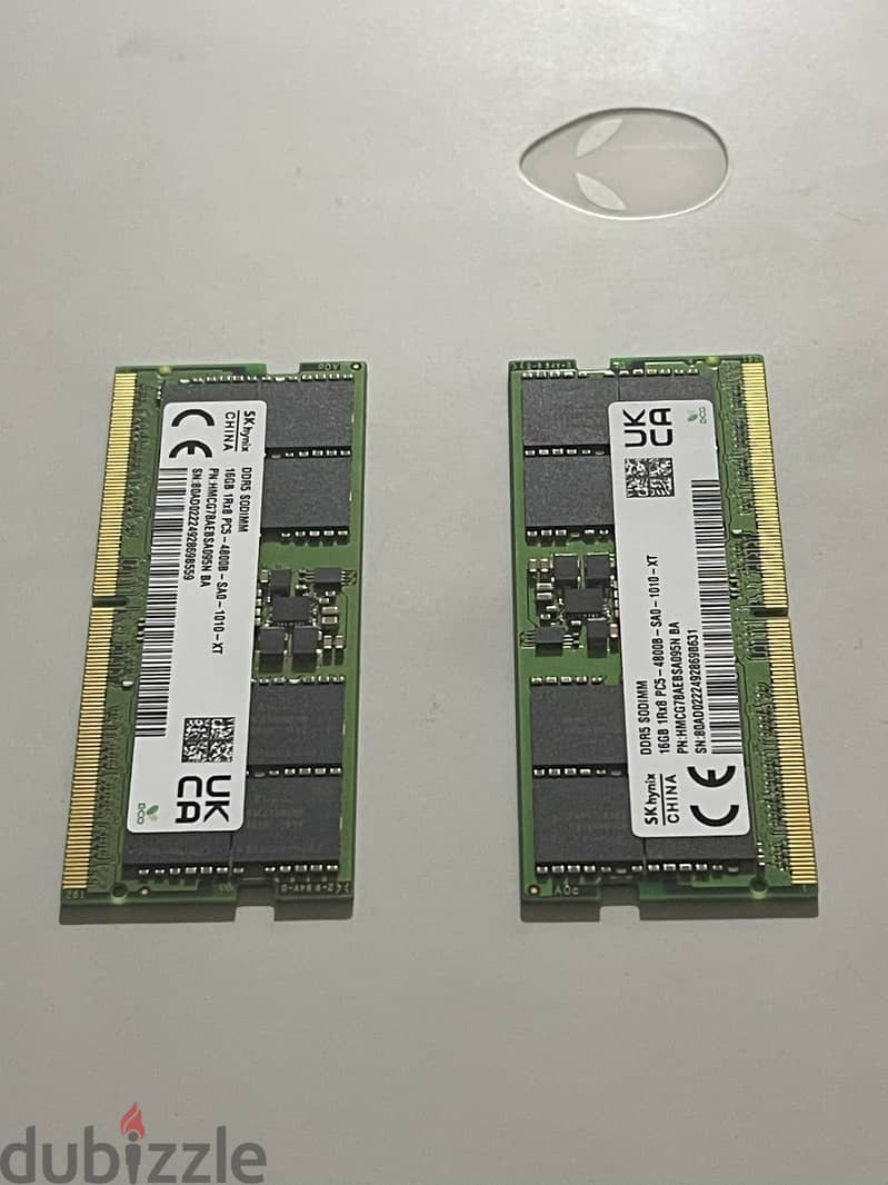 رامات لاب توب DDR5 للبيع – 16GB x 2 total 32 GB –  4800MHz laptop ram 2