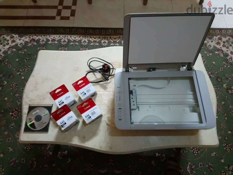 canon طابعه سكنر تصوير + 4 حبر أصلي متبرشم 0