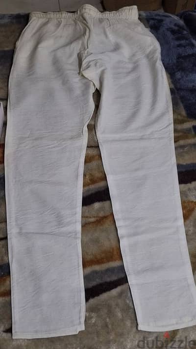 Zara men white summer pants