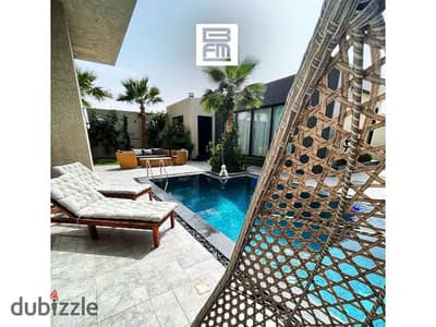 Standalone villa with a private swimming pool for rent in Villette Sodic Compound, New Cairo - Fully furnished with hotel-style furnishings -