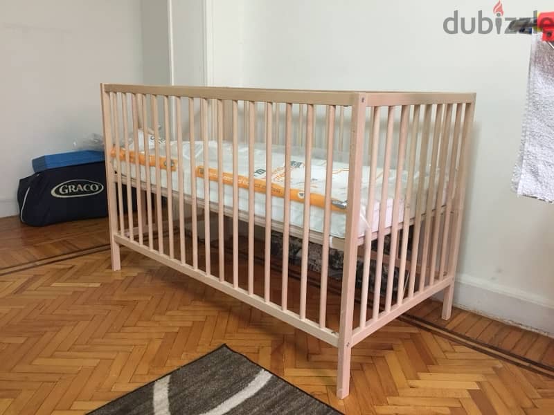 Baby cot and Mattress 1