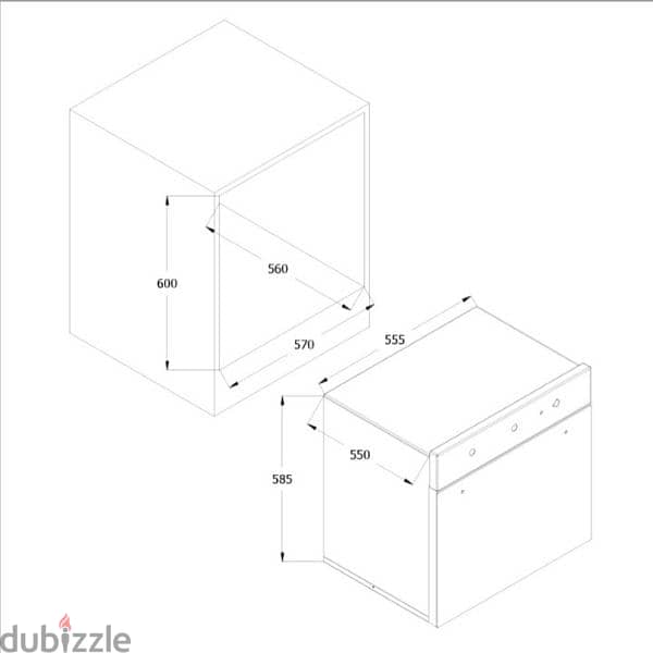 فرن غاز بلت إن فريش 60 سم - أستانلس ستيل/GEOFR60CMS 2