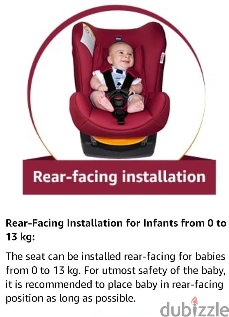 car-seat chicco . . as new كرسي اطفال للسياره ماركه شيكو 8