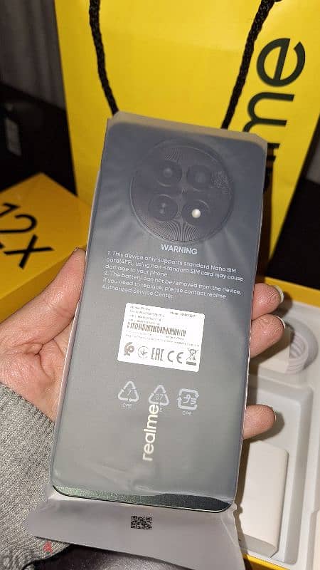 realme 12x new with box , new cover , charger 6