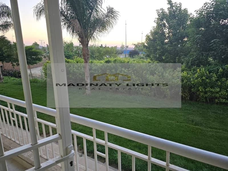 For sale an apartment in Madinaty 106m in B12 next to the services View Garden Excellence L10 has the highest distinction and can customize a free 0