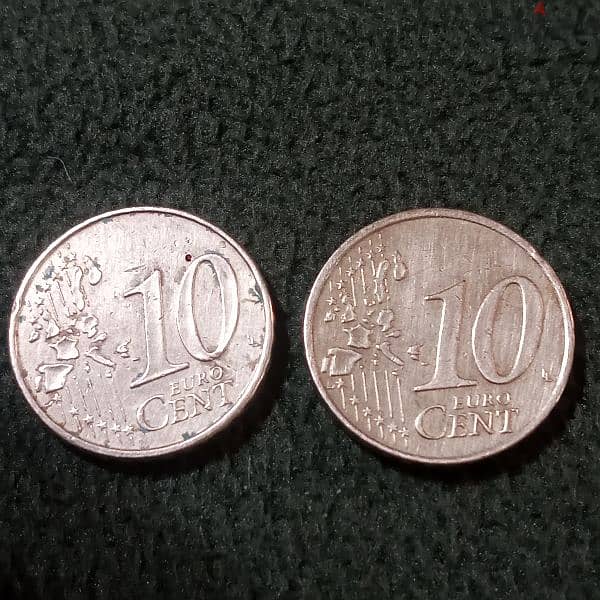 عملتين 10 يورو سنت مطلوبين 1999, D2002 1