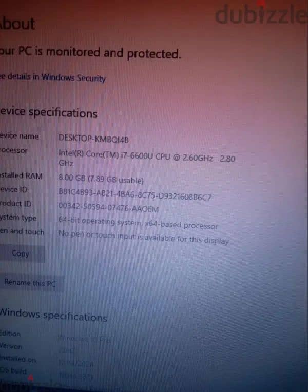 لاب توب ديل core i7 gen 6 1